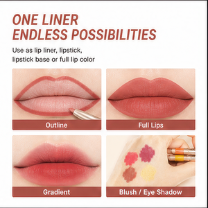 Organic Automatic Rotation Lip Liner with Lip Gloss Water Resistant Long Lasting Natural Look Matte <b>Lipstick</b> <b>Custom</b> Logo - Product Image 2