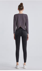 Usine Femmes Butt Lift Fitness Yoga Jeggings <span class=keywords><strong>Taille</strong></span> <span class=keywords><strong>Haute</strong></span> Contrôle Du Ventre <span class=keywords><strong>Jean</strong></span> Leggings Avec Poches - Product Image 3