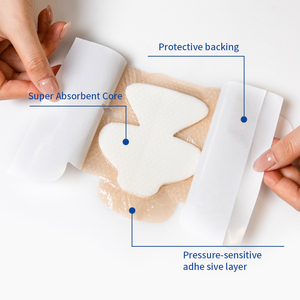 OEM medicali assorbenti monouso a forma di aeroplano ulcere autoadesive in Silicone schiuma medicazione <span class=keywords><strong>per</strong></span> ferite traumatiche - Product Image 3