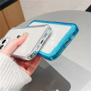 Funda de teléfono acrílica transparente al por mayor de fábrica para <span class=keywords><strong>iPhone</strong></span> 16 15 14 13 12 11 Pro Max XS XR 8 Plus con botones de metal - Product Image 6