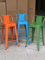 Vente directe d'usine jardin extérieur Camping Mobile Bar chaise en fer empilable meubles de salle à manger chaise pour chaise de restaurant