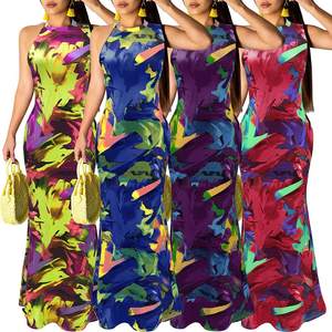 In grado Mujer Vestido De Noche Vestidos Para <span class=keywords><strong>Dama</strong></span> Kleider Plus Ukuran Gaun per Wanita stampa africana Plus Size abiti da donna - Product Image 6