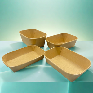 Récipient alimentaire en papier kraft à emporter boîte à salade jetable recycler boîte à bento conteneur à emporter au micro-ondes - Product Image 1