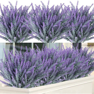 <span class=keywords><strong>Lavande</strong></span> artificielle en poudre blanche, 5 fourchettes, pour décoration de Table, jardin et maison, bon marché, vente en gros - Product Image 2