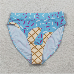 Maillot de bain pour femmes adultes S0577 Ice Cream Drip Sprinkles Blue Summer - Product Image 3