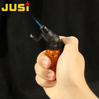 Briquet torche à jet transparent JUSI SK605, créatif et coupe-vent, rechargeable au butane, pour la moxibustion et la cuisson