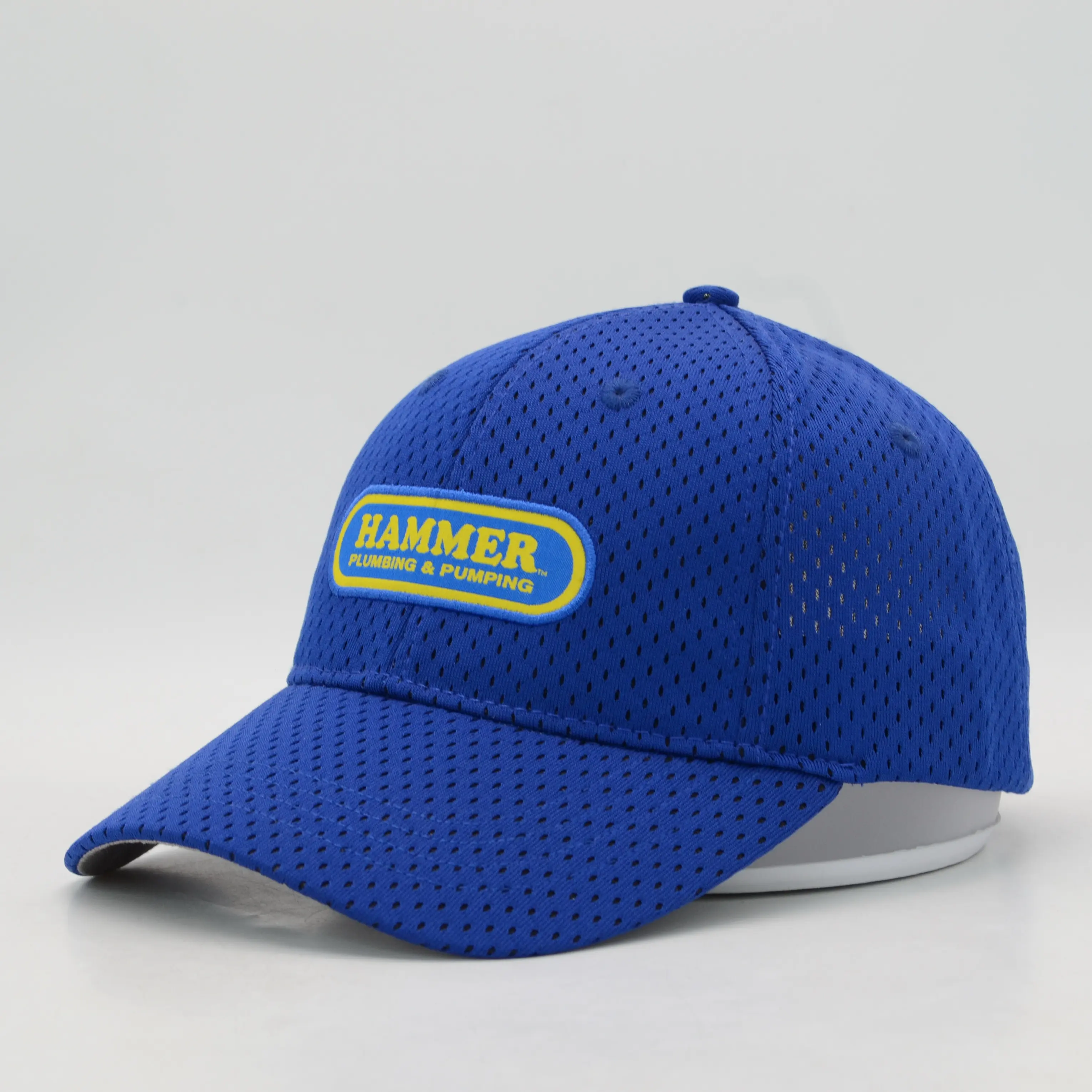 Custom Logo High quality golf cap with Breathable holes fabric light weight adjustable hook and loop baseball cap