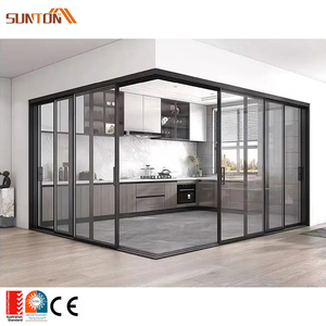 Tùy Chỉnh Nội Thất Phòng Hiện Đại Khung Nhôm Kính Phân Vùng Cửa Trượt Thiết Kế Cho Nhà Bếp Văn Phòng - Product Image 2