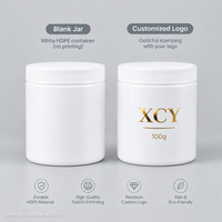 Pot en plastique HDPE blanc 50ml-1000ml, conteneur avec logo et emballage personnalisés disponibles, pot HDPE multi-tailles pour cosmétiques