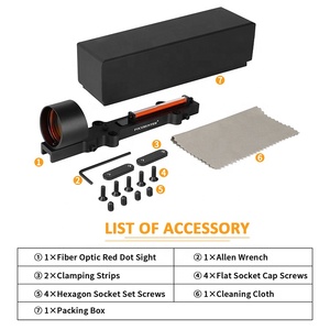 Focuhunter săn bắn 1x28mm Vòng Tròn Chấm sợi Red Dot Sight chống sốc Phạm vi quang săn bắn sườn núi không thấm nước sợi Red Dot phạm vi - Product Image 5