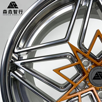 Jantes personnalisées SenYao en aluminium forgé 6061t6, 2 pièces, entièrement polies avec une couleur orange brillante pour Ferrari, Lamborghini, McLaren