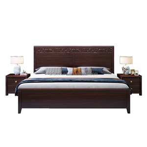 Affordable Durable Solid Wood Hotel <b>Bed</b> Customized King <b>Queen</b> <b>Size</b> Storage <b>Bed</b> <b>Frame</b> With Headboard For 3 Sar Hotel Projects - Product Image 1