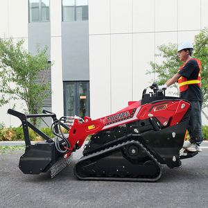 Soporte compacto en mini cargadores diésel sobre orugas Perkins V1000 Skid Steer Track Pequeño cargador usado EPA Kubota con trituradora forestal - Product Image 1