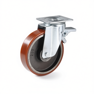 Roue avec noyau en fonte, support pivotant, série lourde avec frein - Product Image 2
