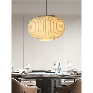 Wabi Sabi Style Pendant <b>Light</b> Round White Fabric LED E27 50CM 60CM 80CM 100CM For <b>Dining</b> Room Cafe Restaurant Tea Room - Product Image 3