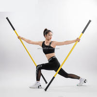 Kit de barre de Pilates multifonctionnel en gros avec bâton d'étirement fascial et bandes de résistance pour la rééducation et l'entraînement du tronc