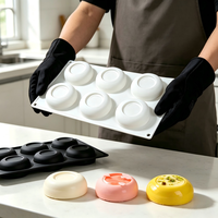 Moule à gâteau en silicone personnalisable Candyer, forme de tasse ronde, moule à savon, moule à bougie en silicone