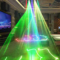 Lumière de scène à cinq têtes, source d'usine, DMX 512, télécommande, spectacle de lumière laser, jeux de lumière DJ pour les événements de concert
