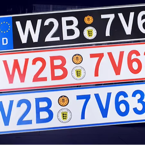 <span class=keywords><strong>Plaque</strong></span> <span class=keywords><strong>d</strong></span>'<span class=keywords><strong>immatriculation</strong></span> de voiture Belgique réfléchissante européenne en aluminium personnalisée à la mode en gros - Product Image 1