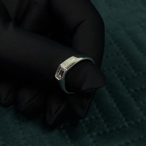 Bague en platine PT950 de qualité supérieure avec diamant cultivé en laboratoire, unisexe, élégante, pour fiançailles, anniversaire, bijoux fins - Product Image 4