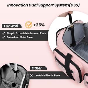 Échantillon Gratuit – Sac de Voyage Personnalisé Grande Taille 26 Pouces avec Porte-Vêtements et Roulettes pour Femmes, Idéal pour Accrocher les Tenues de Danse - Product Image 3