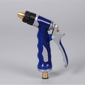 Pistola de Agua de Alta Presión con Boquilla de Cobre Azul Aqua, Patrón de Rociado Ajustable, Limpiador Ligero para Lavado de Autos - Product Image 4