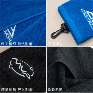 Toallas de golf 100% algodón 40x60cm con gancho, toalla deportiva para limpieza de palos de golf - Product Image 5