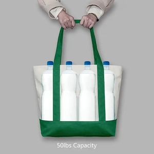 Sac fourre-tout personnalisé en toile de coton extra lourde, grand format, réutilisable, sacs de shopping personnalisés en toile de coton - Product Image 3