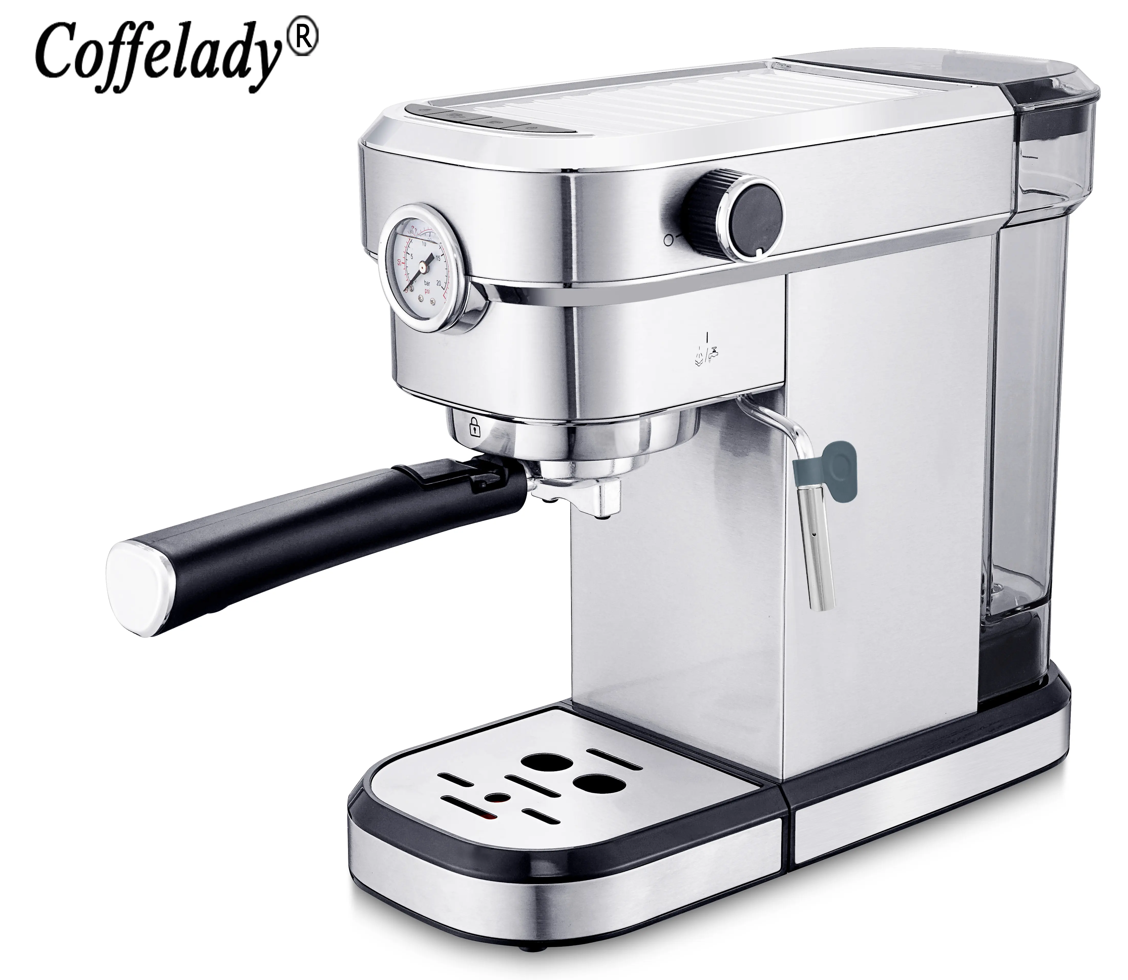 Elektrische Roestvrijstalen Thuis Gebruikte Koffiezetapparaat 15 Bar Cappuccino Latte Machine Espressomachine