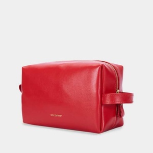 Custom Logo 3PC PU Leather Makeup <b>Bags</b> With Handle <b>Travel</b> Storage <b>Bags</b> Waterproof Cosmetic Pouch With Logo - Product Image 1