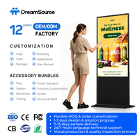 Pantalla Digital Interactiva Táctil de 43, 49, 55 y 65 Pulgadas 4K LCD, Kiosco de Publicidad para Centros Comerciales