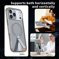 Coque de téléphone magnétique à dissipation thermique avec support intégré pour iPhone 17 Pro Max, compatible iPhone 12 13 14 15 16 17