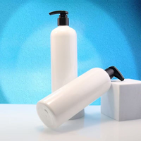 Bouteille en plastique transparente de 100 ml, 300 ml, 4 oz, 12 oz, type Boston Round, avec pompe, pour savon liquide, lotion, shampoing