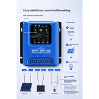 Contrôleur solaire MPPT entièrement automatique, compatible avec tous les types de batteries, affichage en chinois, mode sans batterie, double ports USB