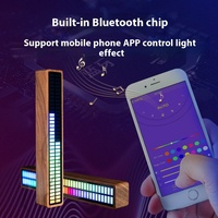 Spectre audio de voiture en noyer noir avec son rvb et contrôle d'application mobile Double rangée rythme lumière Bluetooth ramassage nouveauté cadeau