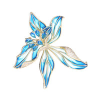 Broche de mariage pour femme plaquée cuivre avec motif iris français, bijou broche fleur