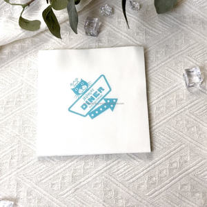 Serviettes de mariage personnalisées imprimées, 1 plis, style sac, haute qualité, sans peluches, en pulpe vierge jetable, 4 plis, cocktail, élégantes, pour table - Product Image 2