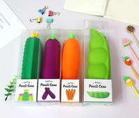 Pochette étanche multifonctionnelle pour élèves du primaire et du collège Sac à crayons en silicone pour fruits et légumes