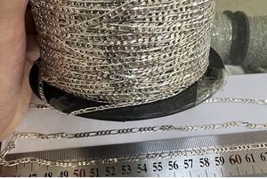 חצי גמר 925 תכשיטי כסף 3 מ "מ אמיתי מוצק 925 שרשרת פיארו כסף סטרלינג שרשרת 925 שרשרת פיארו כסף לגברים נשים - Product Image 6