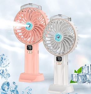 Ventilador de Mano Portátil Mini con Pantalla Digital Recargable de 5 Velocidades de Plástico para Uso en Exteriores y Hoteles - Product Image 6