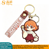 Porte-clés en PVC personnalisé OEM, porte-clés en silicone avec anneau fendu, mousqueton, pendentif de voiture pour acheteurs en gros, base de production à grande échelle