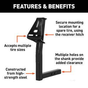 Support de fixation robuste JH-Mech pour roue de secours de <span class=keywords><strong>remorque</strong></span>, hauteur 24 pouces, pour attelage de <span class=keywords><strong>remorque</strong></span> de 2 pouces - Product Image 3
