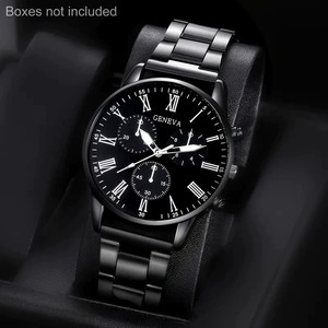 <span class=keywords><strong>Montre</strong></span> à quartz décontractée pour <span class=keywords><strong>homme</strong></span>, populaire, à trois aiguilles, avec bracelet en cuir et bracelet en acier titane, nouvelle tendance mode pour le commerce international - Product Image 5
