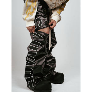 <span class=keywords><strong>Pantaloni</strong></span> di pelle larghi ricamati su misura uomini Streetwear <span class=keywords><strong>pantaloni</strong></span> di pelle per gli uomini - Product Image 2
