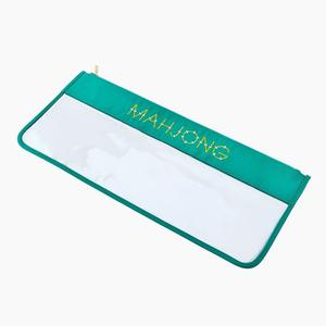 Juego de Mahjong Americano de Lujo Moderno, con Estuche Plano Portátil de PVC con Cierre, Fichas Lila MAHJ Club, Grandes, Transparentes e Impermeables - Product Image 3