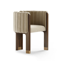 Chaise de réception de Restaurant d'hôtel, chaise de chambre à coucher, mobilier créatif minimaliste, fauteuil de salle à manger en bois massif
