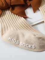 Ensemble bonnet et chaussettes pour bébé, bonnet à nœud papillon rouge, casquette à fermeture douce, en coton et Polyester, respirant, pour nouveau-né unisexe