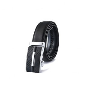 Ceinture pour homme en cuir de vache véritable, durable, pour tenue habillée ou décontractée, longueur personnalisable avec boucle automatique en alliage réglable - Product Image 1