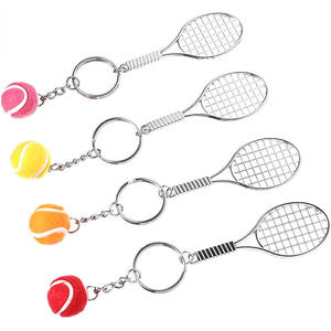 Holder Simulation Keychain Tennis Racquet Pendant Sports Activities Creative Small Gift Personalized Bag with Accessories