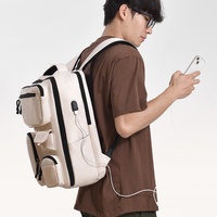 Sac à dos pour ordinateur portable Oxford imperméable de grande taille avec logo personnalisé, idéal pour les voyages d'affaires et l'école, avec port USB